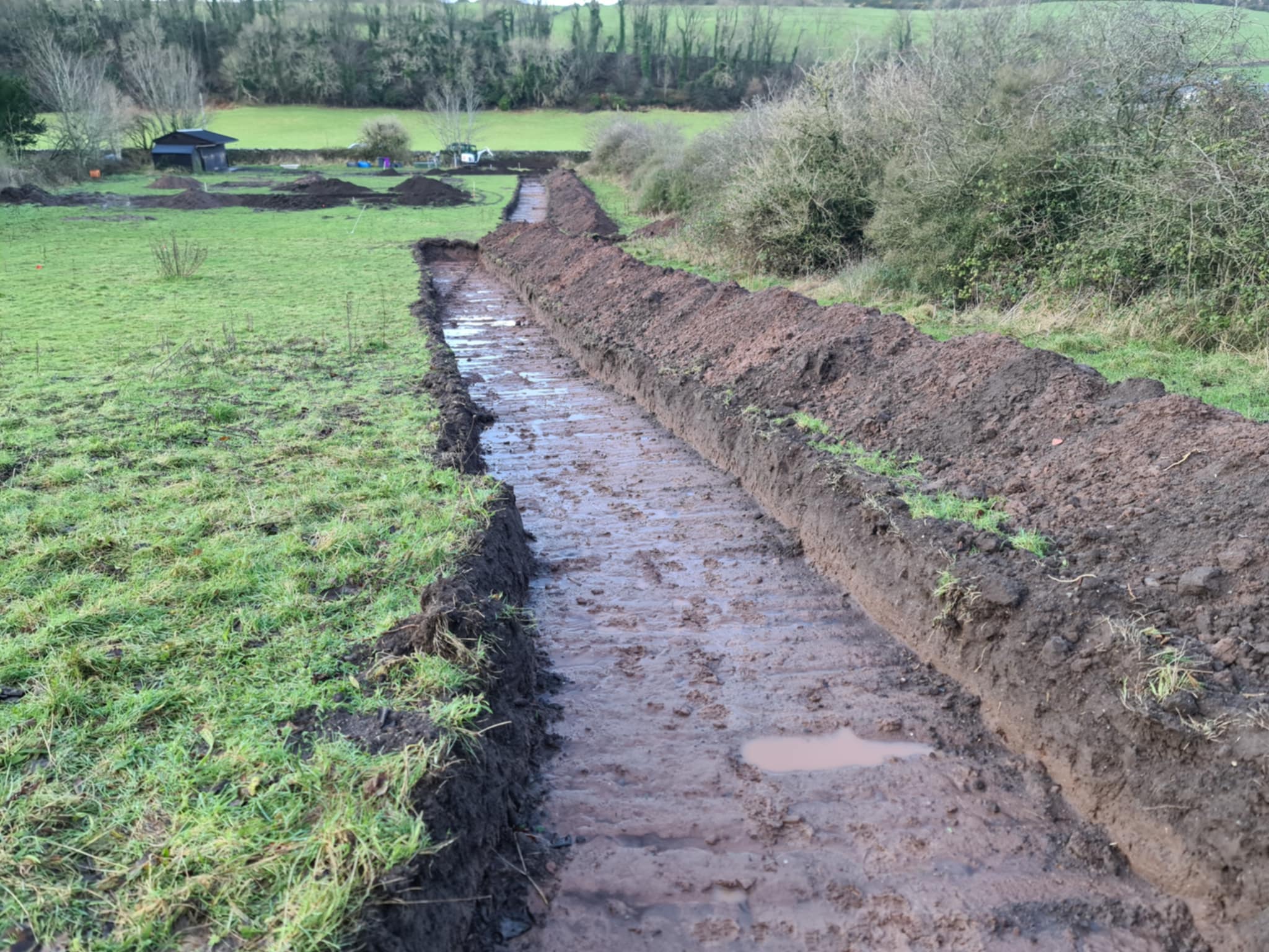 Trenching and drainage works
